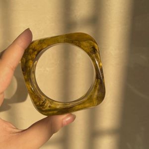 Olive Green Resin Bangle