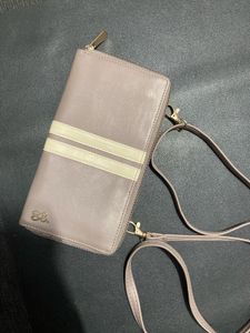 Baggit Tan Leather Wallet sling