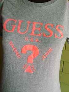 Guess Gray Graphic Tee - Size S