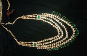 Emerald &amp; Pearl Bridal Jewelry Set