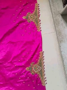 👌Pink Maggam Work Blouse Piece