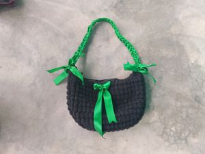 Crochet Ribbon Beg