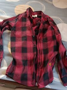 Red &amp; Black Plaid Shirt