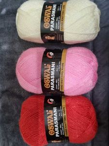 Set Of 3 OSWAL KNITTING YARN