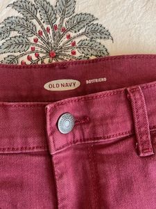 Old Navy Burgundy Denim Shorts