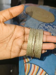 12 Pcs Silver Bangles