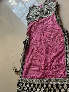 Pink Embroidered Kurta
