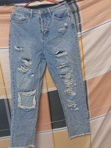 Ripped Light Wash Jeans