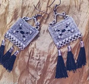 Square Silver Earrings