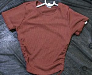 Ribbed Tie-Back Top