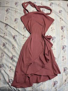 Halter Neck Ruffle Dress