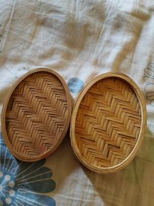 Woven Bamboo Trinket Box 💯💯