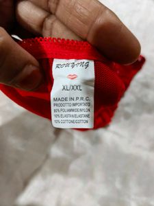 Red Ruffle Bikini Set