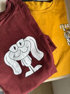 Combo Of 2 Fearless Tiger Graphic Tee