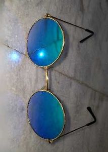 Round Green Tinted Sunglasses