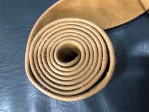 Genuine Leather Suede Belt Golden Metal Buckle