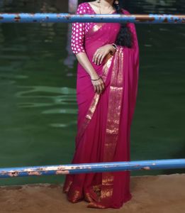 Semi Crushed Saree