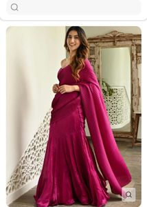 Elegant Magenta Saree Set