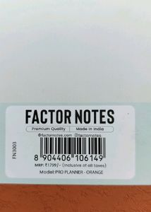 Orange Factor Notes Planner