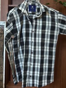 Classic Black & White Plaid Button-Down