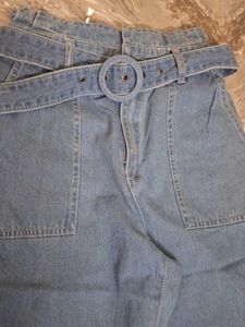 Belted Wide Leg Jeans