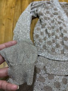 Shimmery Shrug Greyish Pink Colour