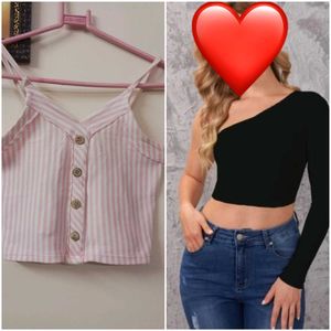 Combo Of 2 Cute Crop Tops Trendy