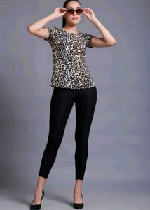 Leopard Print Short Sleeve Tee