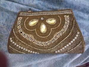 Elegant Beaded Clutch Bag