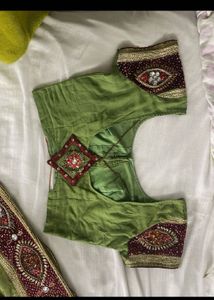 Green Embellished Saree
