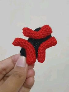 Red Crochet Hair Clip
