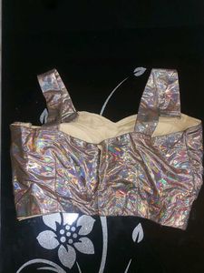 Shiny Party Blouse And ReadyMade saree 🥻