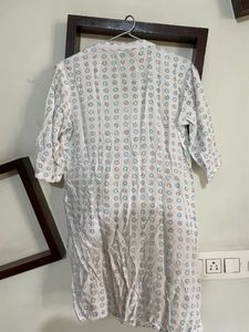 White Floral Tunic