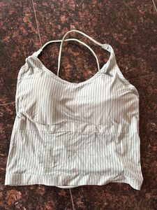 Green Striped Tank Top