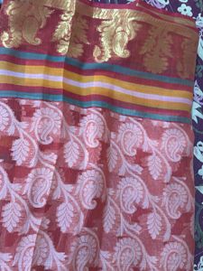 Elegant Red Printed Saree