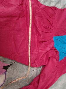 New Cotton Terry Rubia Salwar Dark Pink