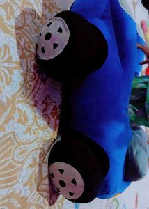 Blue Car Pillow - Kids Decor Soffa