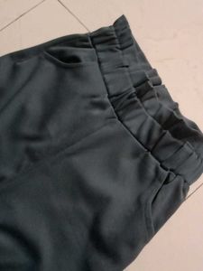 Gray Paperbag Waist Pants