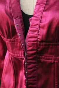 Elegant Magenta Satin Corset Shirt