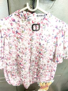 Girls Top Butterfly Sleeve Pack Of One