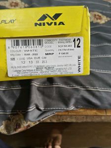 Nivia All White Sneakers - Size 11