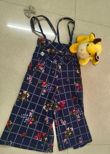 Cute Floral Overalls Pants For Baby Girls