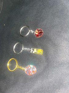 Four Floral Resin Keychain | 4 keychains |