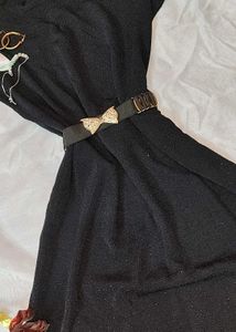 Shimmery Black Bodycon Dress For Women🎀