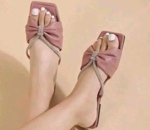 Pink Bow Flats Sandals