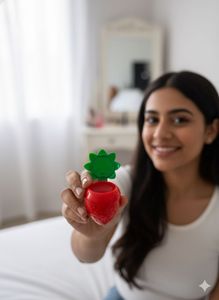 Strawberry-Flavored Lip Balm - Fun, Fruit-Shaped P