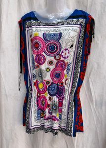 6412. Patterned Sleeveless Tunic Top