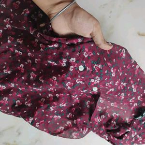 Floral Wrap Top