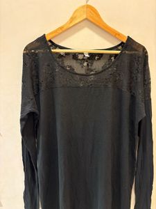 Elegant Over Size Lace Long Sleeve Top