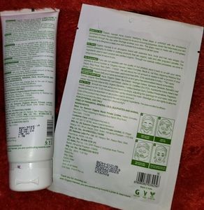 Organic Harvest Acne Control Mattifying Face Wash &amp; Sheet Mask Combo